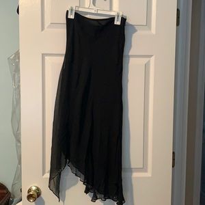 Evening skirt with rhinestone trim